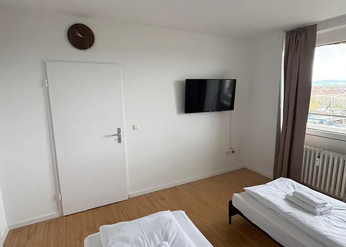 Monteurs über Den Dächern Der Stadt Ludwigshafen am Rhein